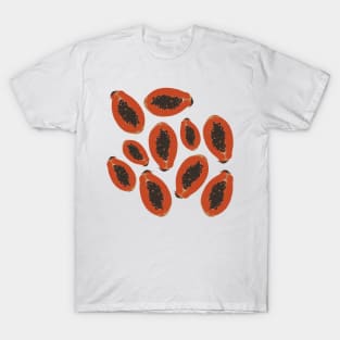 Papaya Fruit Design Pattern T-Shirt